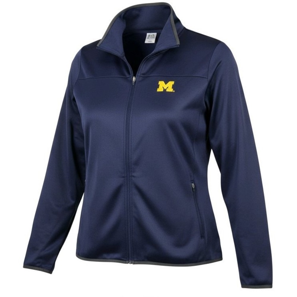 ProEdge Michigan Wolverines Full Zip Womens Track Jacket‎ Navy Blue 2XL 18W/20W